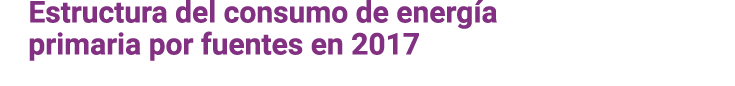 Estructura del consumo de energ a primaria por fuentes en 2017 
