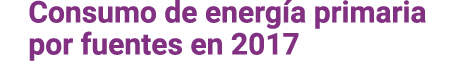Consumo de energ a primaria por fuentes en 2017 