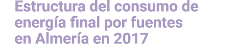 Estructura del consumo de energ a final por fuentes en Almer a en 2017 