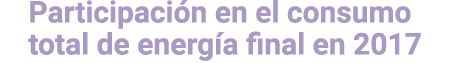 Participaci n en el consumo total de energ a final en 2017 