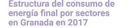 Estructura del consumo de energ a final por sectores en Granada en 2017 