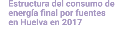 Estructura del consumo de energ a final por fuentes en Huelva en 2017 