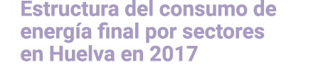 Estructura del consumo de energ a final por sectores en Huelva en 2017 