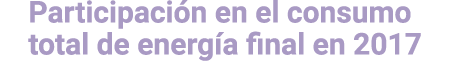 Participaci n en el consumo total de energ a final en 2017 