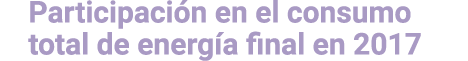 Participaci n en el consumo total de energ a final en 2017 
