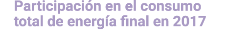 Participaci n en el consumo total de energ a final en 2017 