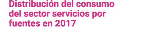 Distribuci n del consumo del sector servicios por fuentes en 2017 