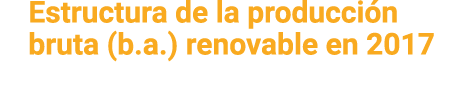 Estructura de la producci n bruta  b a   renovable en 2017 
