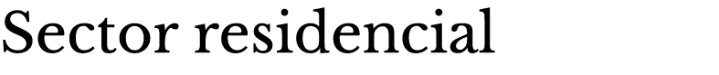 Sector residencial 