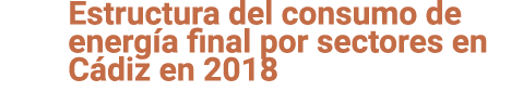 Estructura del consumo de energ a final por sectores en C diz en 2018 
