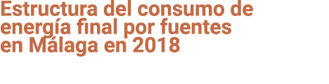 Estructura del consumo de energ a final por fuentes en M laga en 2018 