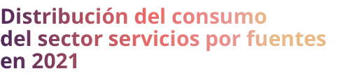 Distribuci n del consumo del sector servicios por fuentes en 2021