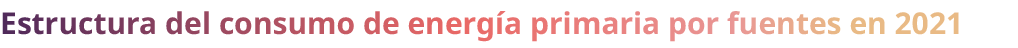 Estructura del consumo de energ a primaria por fuentes en 2021 
