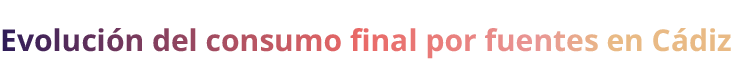 Evoluci n del consumo final por fuentes en C diz