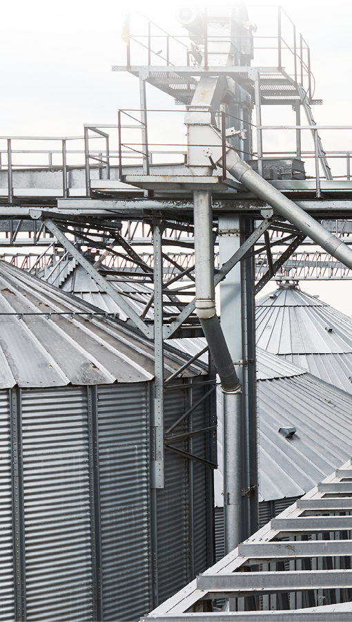 Agricultural Silo - Building Exterior, Storage and drying of grains, wheat, corn, soy, sunflower
