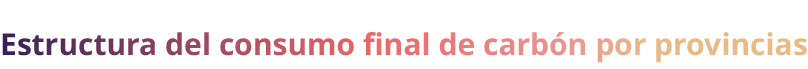 Estructura del consumo final de carb n por provincias 