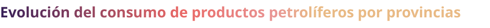 Evoluci n del consumo de productos petrol feros por provincias