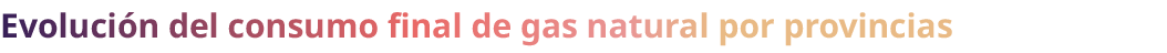 Evoluci n del consumo final de gas natural por provincias 