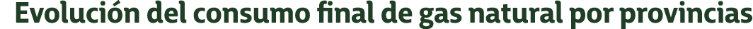 Evoluci n del consumo final de gas natural por provincias