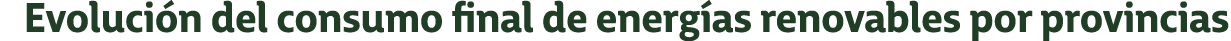 Evoluci n del consumo final de energ as renovables por provincias