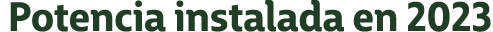 Potencia instalada en 2023