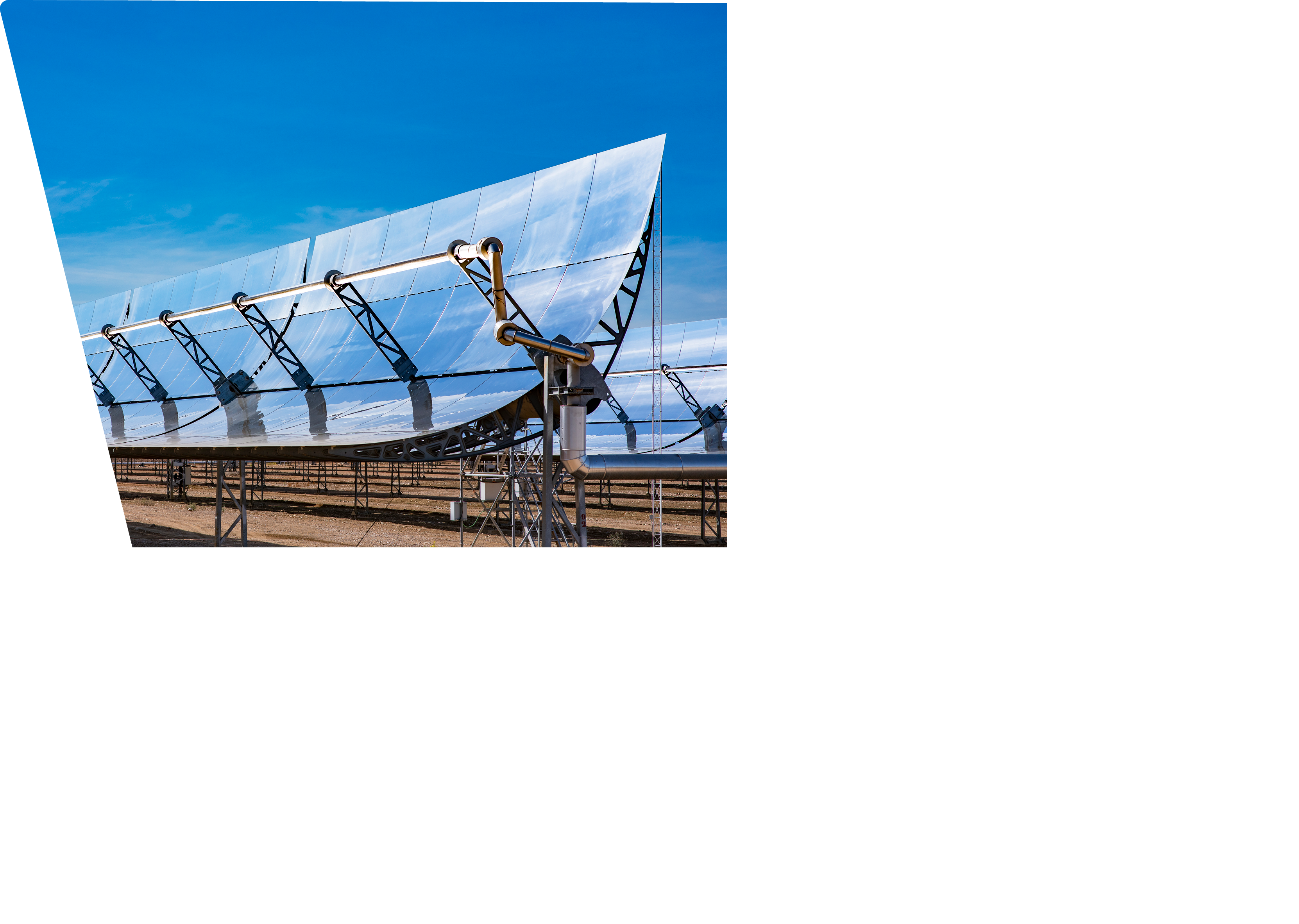 Solar cells or solar module or solar panels in solar power plant turn up skyward absorb the sunlight from the sun use light energy to generate electricity on blue sky 