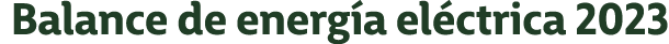 Balance de energ a el ctrica 2023