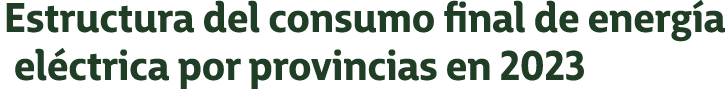 Estructura del consumo final de energ a el ctrica por provincias en 2023