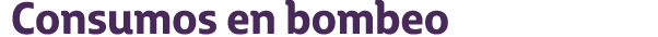Consumos en bombeo