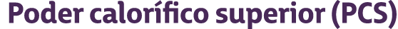 Poder calor fico superior (PCS)