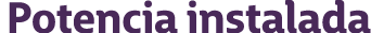Potencia instalada