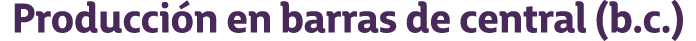 Producci n en barras de central (b.c.) 