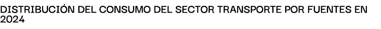 Distribuci n del consumo del sector trAnsporte por fuentes en 2024