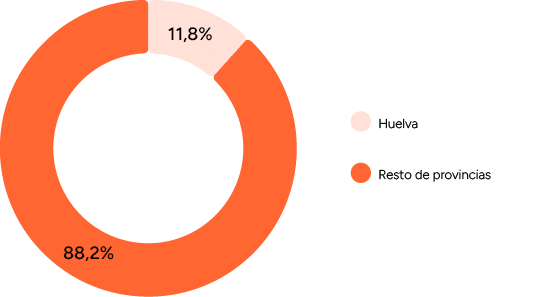 11,8%,88,2%,Resto de provincias,Huelv
