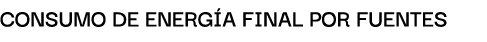 Consumo de energ A finAl por fuentes