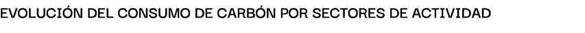 Evoluci n del consumo de cArb n por sectores de ActividAd