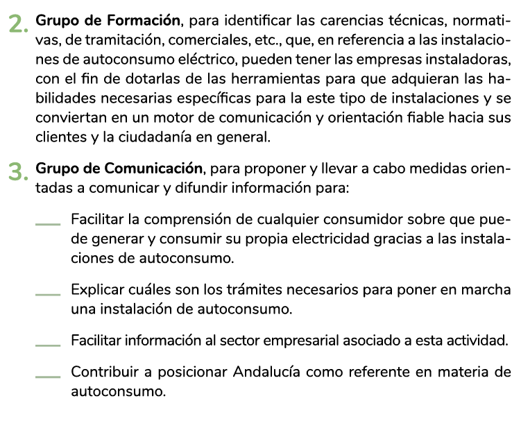 2  Grupo de Formaci n  para identificar las carencias t cnicas  normativas  de tramitaci n  comerciales  etc   que  e   