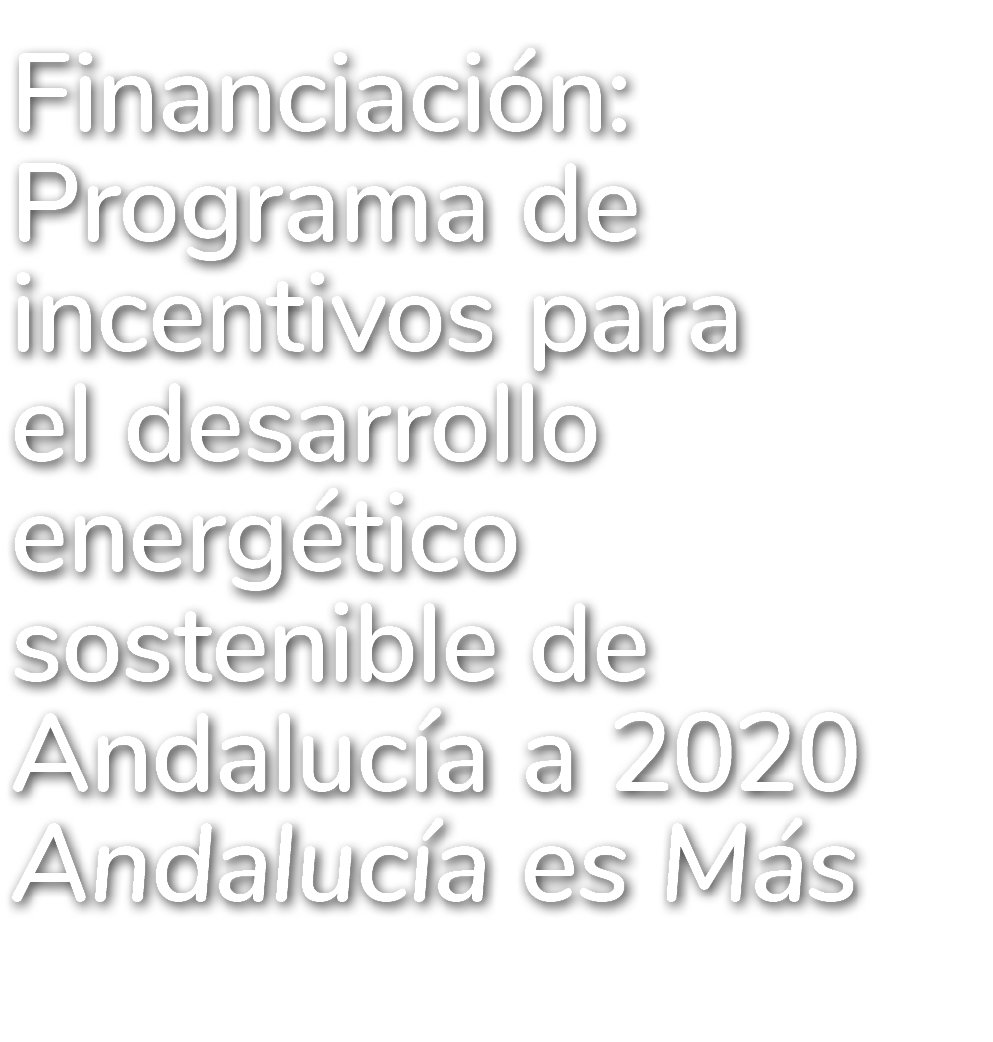 Financiaci n  Programa de incentivos para el desarrollo energ tico sostenible de Andaluc a a 2020 Andaluc a es M s