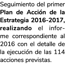 Seguimiento del primer Plan de Acci n de la Estrategia 2016-2017  realizando el informe correspondiente al 2016 con e   