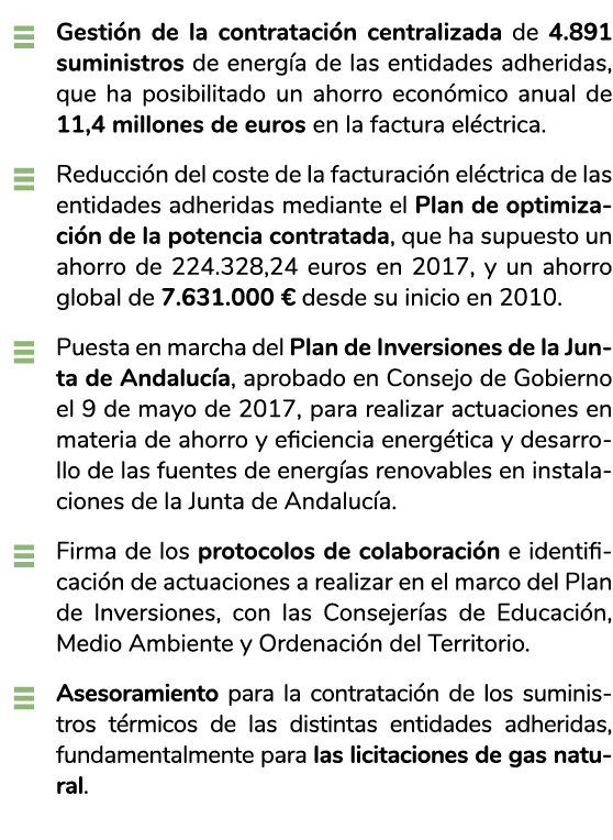   Gesti n de la contrataci n centralizada de 4 891 suministros de energ a de las entidades adheridas  que ha posibili   