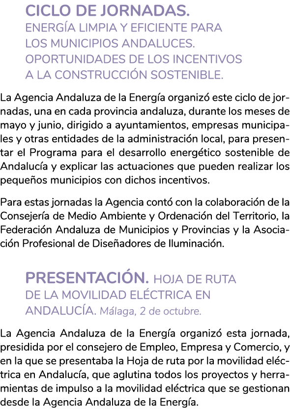 CICLO DE JORNADAS  Energ a limpia y eficiente para los municipios andaluces  Oportunidades de los incentivos a la con   