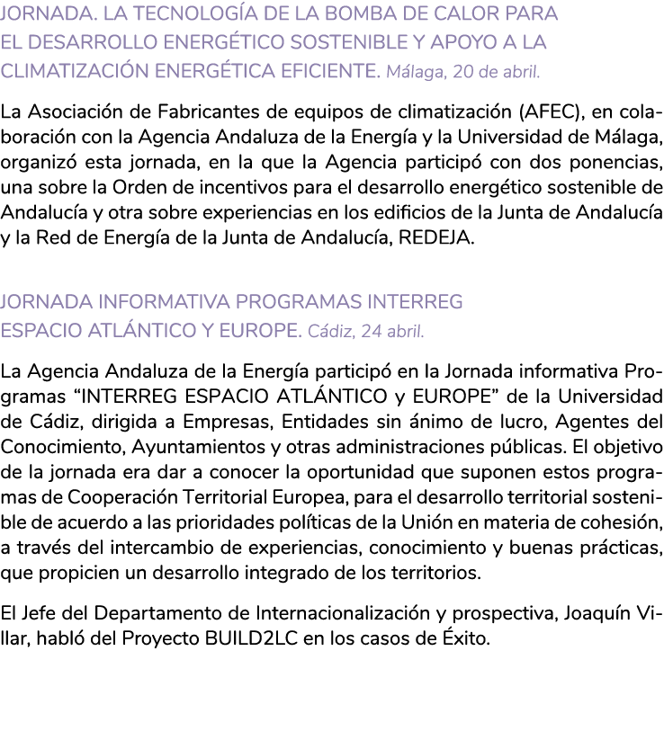 JORNADA  La tecnolog a de la bomba de calor para el desarrollo energ tico sostenible y apoyo a la climatizaci n energ   