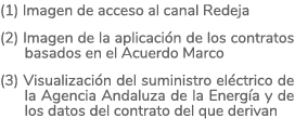  1  Imagen de acceso al canal Redeja  2  Imagen de la aplicaci n de los contratos basados en el Acuerdo Marco  3  Vis   
