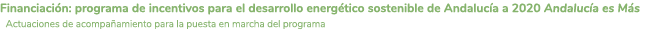 Financiaci n  programa de incentivos para el desarrollo energ tico sostenible de Andaluc a a 2020 Andaluc a es M s Ac   