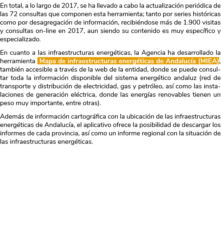 En total  a lo largo de 2017  se ha llevado a cabo la actualizaci n peri dica de las 72 consultas que componen esta h   