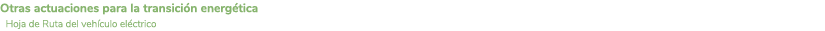 Otras actuaciones para la transici n energ tica Hoja de Ruta del veh culo el ctrico