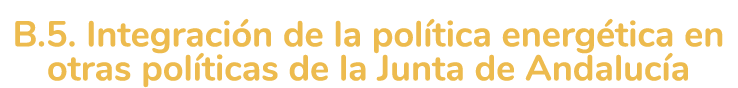  B 5  Integraci n de la pol tica energ tica en otras pol ticas de la Junta de Andaluc a 