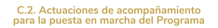  C 2  Actuaciones de acompa amiento para la puesta en marcha del Programa 