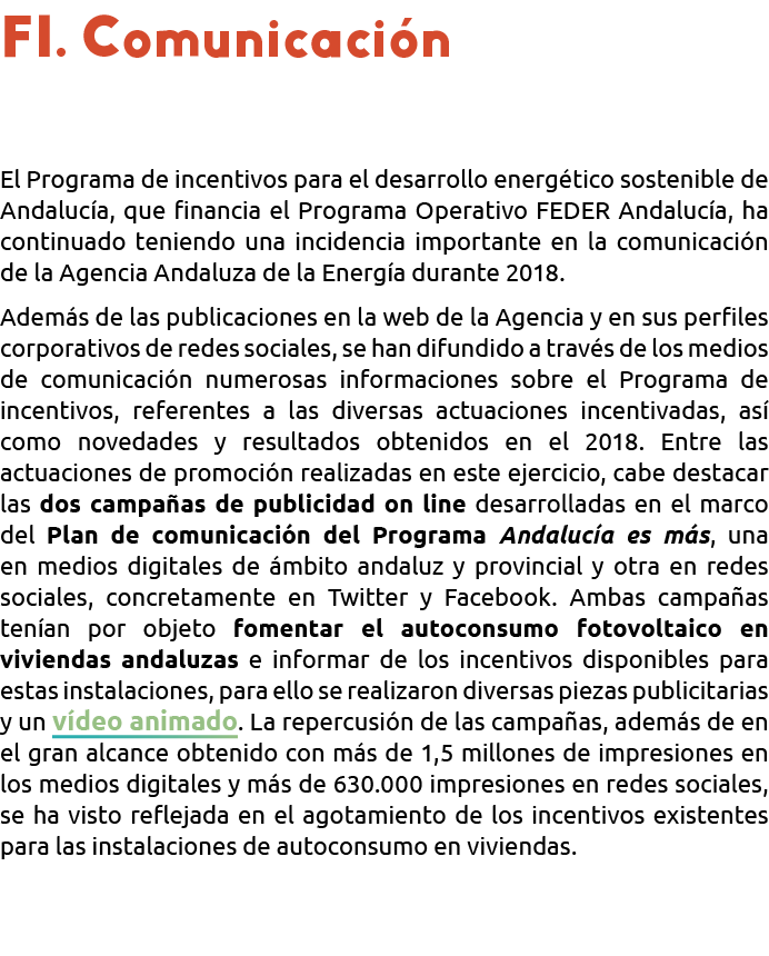  F1  Comunicaci n  El Programa de incentivos para el desarrollo energ tico sostenible de Andaluc a  que financia el P   