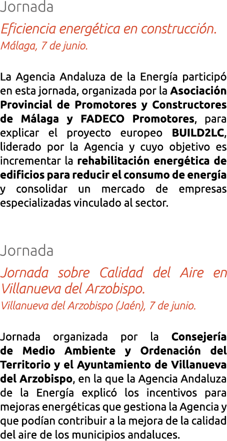 Jornada Eficiencia energ tica en construcci n  M laga  7 de junio  La Agencia Andaluza de la Energ a particip  en est   